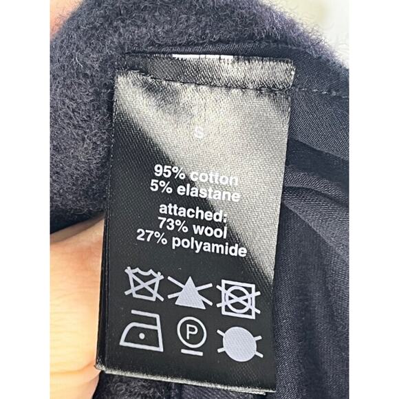 RUNDHOLZ Black Label Sz S Small Black Wool Sweater Front Jersey Back Top - Picture 3 of 8